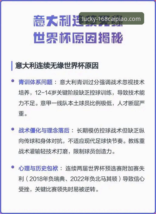彩票资讯 揭秘意大利足球“末日三部曲”:连续三届无缘世界杯背后的真相